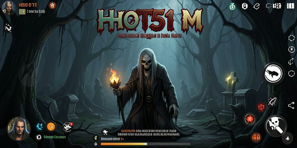Gameplay HOT51 dengan atmosfer menegangkan dan grafis yang menakutkan.