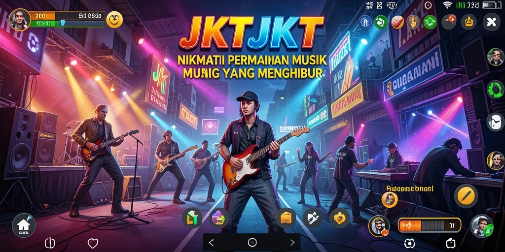 Screenshot gameplay menampilkan interaksi seru dalam permainan musik.