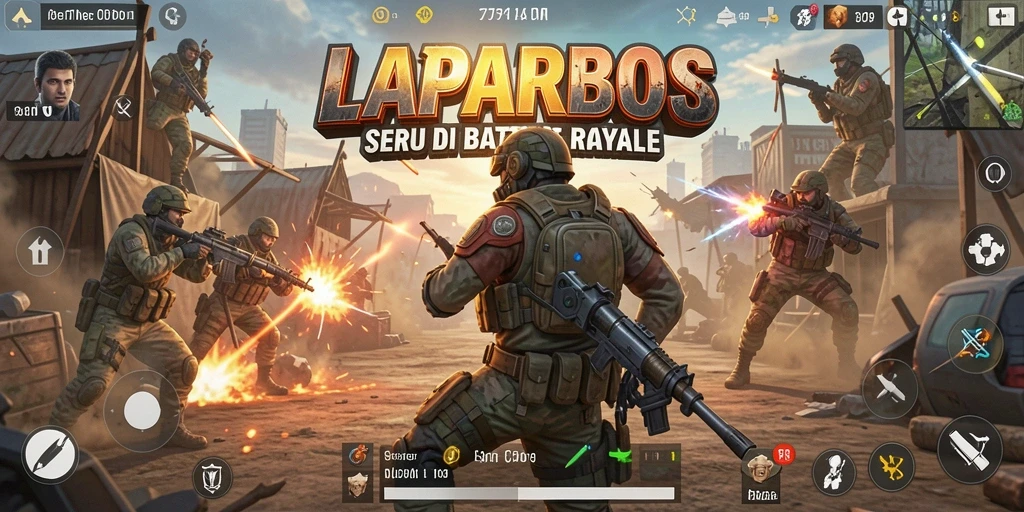 Tangkapan layar gameplay LAPARBOS yang intens dan mendebarkan.