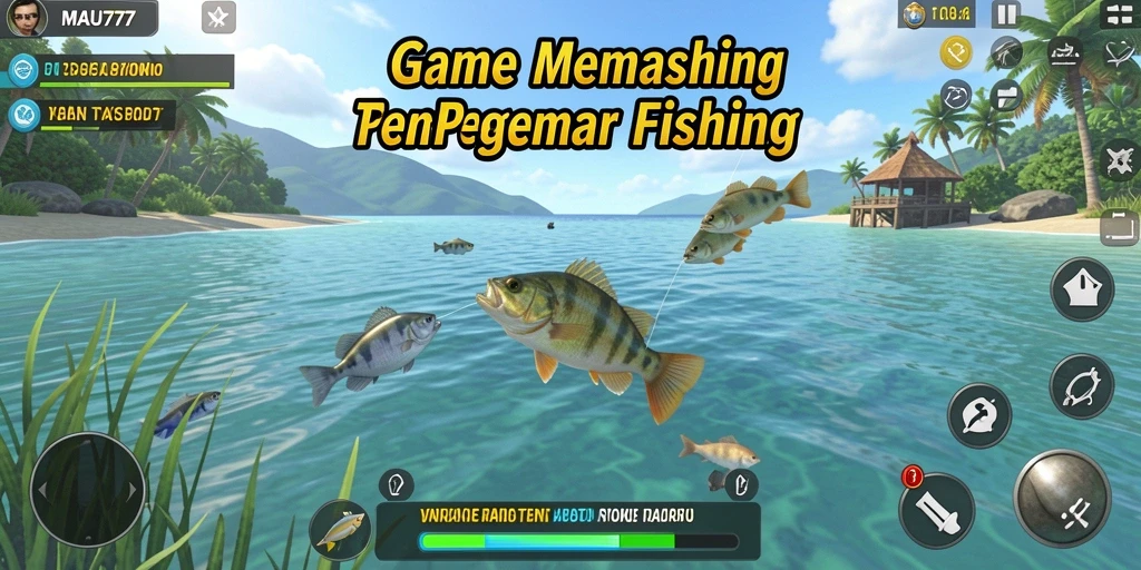 Gameplay menarik dalam pengaturan memancing yang indah.
