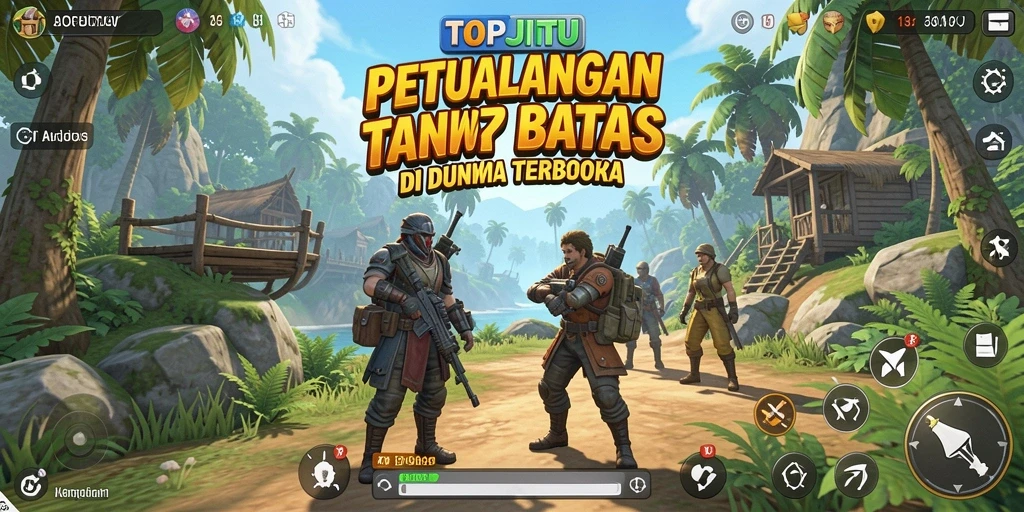 Tangkapan layar gameplay Open World dari TOPJITU yang memukau.