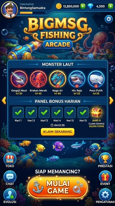 Tampilan antarmuka pengguna bigmsg yang bersih dan sederhana.